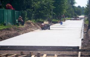 Concreting concrete road with. Kalinovka 2006 year. Our concrete and work