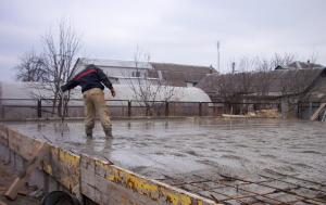 Winter concreting - our cottage construction Rozhny